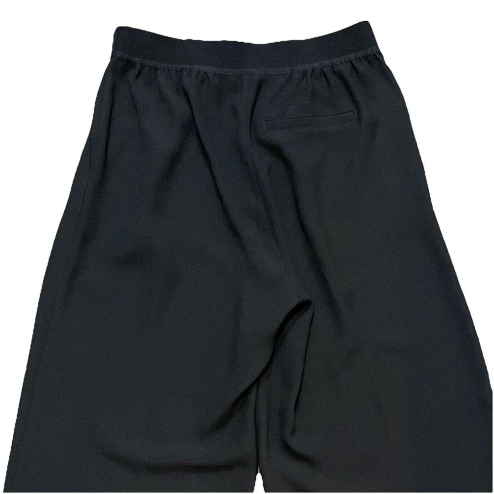 Spanx Carefree Crepe Pleated Black Wide Leg Pants Women’s Medium - Picture 4 of 9